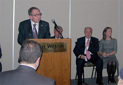 Malcolm speaks at a Rudy Giuliani event